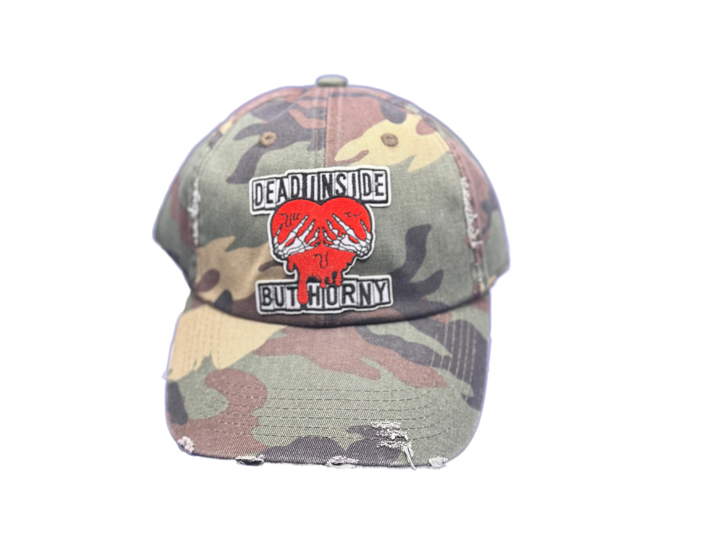 Dead Inside But Horney Dad Hat (Black & Camo)