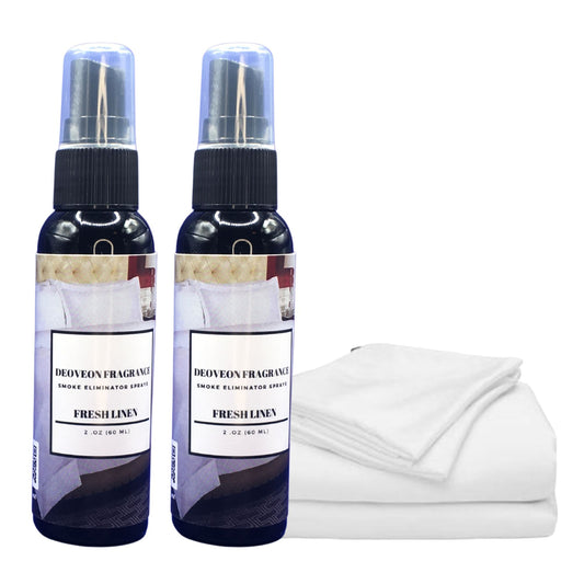 2 Pack De'Oveon Fragrance & Co. Fresh Linen Smoke Eliminator Spray 2.0 oz